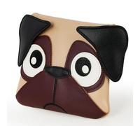 Big Crazy Golf Club Head Covers, Putter Cover with Strong Magnetic Closure, Driver Headcover, Square Mallet DF3 Putter Cover, Waterproof, Funny Design French Bulldog Pug Dog, Funny Golf Gift