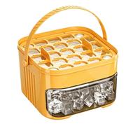 Big Cube Ice Maker, Kitchen Ice Mold Box, Press Release Design with Leak Proof System, Reusable Silicone Tray for Fast Freezing, Portable Beverage Cooling Tool for Home Picnic Use