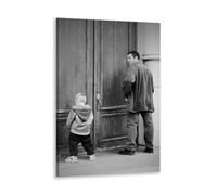 Big Daddy Bathroom Canvas Wall Art Funny Movie Poster Humorous Black and White Bathroom Decor Toilet Sign Pictures Cool Posters Print for Room Aesthetic Decoration 16x24inch Framed