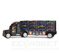 Big Daddy Tractor Trailer Car Collection Case Carrier Transport Toy Truck For Kids Includes 6 Cars + Accessories