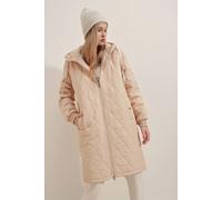 Big Dart Women's Hooded Oversized Long Puffer Down Coat in Light Brown | Size: Medium Big Dart Light Brown M