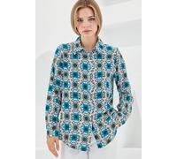 Big Dart Women's Patterned Long Sleeve Shirt in Baby Blue | Size: 2XL Big Dart Baby Blue 2XL