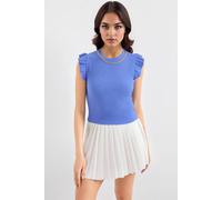 Big Dart Women's Ribbed Sleeveless Crew Neck Blouse in Cobalt | Size: Small Big Dart Cobalt S
