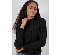 Big Dart Women's Textured Slim Fit Half Turtleneck Blouse in Black | Size: Small Big Dart Black S