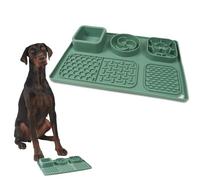 BIG DAWG® Slow Feeder Dog Mat, Large Silicone Licking Tray with Multiple Textures, Anti-Slip Suction Base, Anxiety Relief and Boredom Reduction, Dishwasher Safe (Teal)
