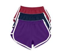 Big Deal Days 3Pc Shorts Women Casual Summer Sports Yoga Shorts Workout Athletic Running Gym Shorts Seamless Shorts For Women Elasticated Waistband Breathable Lounge S Sale Clearance Fishnet Shorts