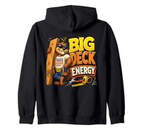 Big Deck Energy Funny DIY Builder Carpenters Zip Hoodie