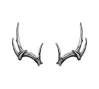 Big Deer Antlers Simulated Herbal Tattoo Stickers For Men Waterproof And Durable Personality Non-reflective Tattoos