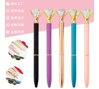 Big Diamond Pen Creative Crystal Metal Ballpoint Can Print Logo Advertising Office Use Compact Convenient Easy to High Durable Long Life