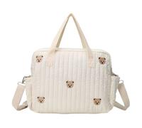 Big Diaper Bag - Large Capacity Portable Storage, | Cartoon Bear Travel Maternity Bag, Multi-Compartment Organizer, Durable And Lightweight Carrier Perfect For Wet Wipes, Clothes, Bottles, Mom