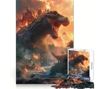 Big Dinosaur Roaring Puzzles for Teenagers 1000 Piece Sharp Memory Leisure Pleasure Neat Edges Winter Gift (38x52cm)