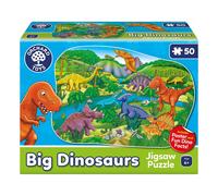 Big Dinosaurs 50pc Floor Puzzle For Kids 58x40cm With Poster Age 4+