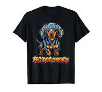 Big Dog Energy Dachshund Graffiti Style Funny Animal T-Shirt