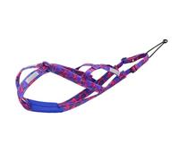 Big Dog Weight Pulling Harness Outdoor Reflective Adjustable Nylon Dog Ski Sled Harness For Husky Alaska,Rose,L