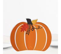 Big Dot of Happiness 3D Fall Pumpkin Centerpiece Table Decorations, Freestanding Halloween or Thanksgiving Party Decor, Pumpkin Party Centerpieces - 8 Count