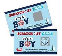 Big Dot of Happiness Ahoy It’s a Boy - Nautical Baby Shower Game Scratch Off Cards - 22 Count