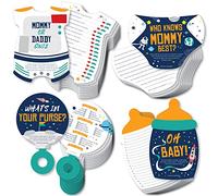 Big Dot of Happiness Blast Off to Outer Space - 4 Rocket Ship Baby Shower Games - 10 Cards Each - Gamerific Bundle