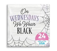 Big Dot of Happiness Goth Girl Napkins, Black and Purple Halloween or Gothic Birthday Party Decor, White 3-Ply Paper Beverage Napkins - 24 Count