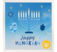 Big Dot of Happiness Hanukkah Window Clings, Reusable Jewish Holiday Window Sticker Decorations, Interactive Chanukah Menorah Candle Decals, Festival of Lights Hanukkah Static Clings