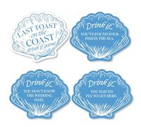 Big Dot of Happiness Last Toast on The Coast Drink If Party Game, Coastal Bride Beach Bachelorette Game Cards - Set of 24