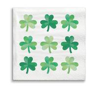 Big Dot of Happiness Shamrock St. Patrick’s Day Napkins, Saint Paddy’s Day Party Decor, White 3-Ply Paper Luncheon Dinner Napkins - 24 Count
