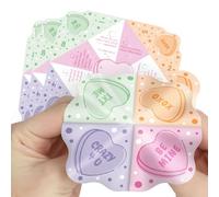 Big Dot of Happiness Valentine Hearts Fortune Teller Cootie Catcher Game, Pastel Classroom Exchange Party Favor, Valentine Jokes for Kids Fortune Tellers - Set of 12