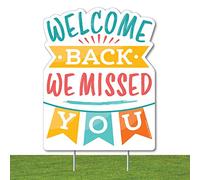 Big Dot of Happiness We Miss You - Outdoor Lawn Sign - Business Appreciation Yard Sign - 1 Piece