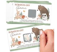 Big Dot of Happiness Woodland Animals Party Game Scratch Off Cards, Fun Party Activity for Forest Baby Shower Game or Birthday Event - 22 Count