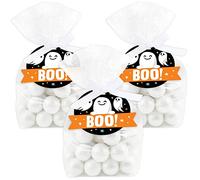 Big Dot of Happiness You've Been Booed - Ghost Halloween Party Clear Goodie Favor Bags - Treat Bags With Tags - Set of 12