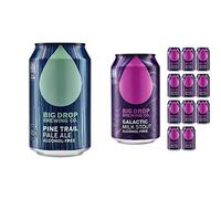 Big Drop Brewing Pine Trail Pale Ale, Naturally Brewed Alcohol Free Lager Beer & Big Drop Brewing Galactic Milk Stout, Naturally Brewed Alcohol Free IPA Beer