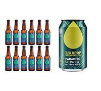 Big Drop Brewing Pine Trail Pale Ale, Naturally Brewed Alcohol Free Lager Beer, Non Alcoholic Beer With A Citrusy Bite & Big Drop Brewing Paradiso Citra IPA Beer, Naturally Brewed Alcohol Free Beer