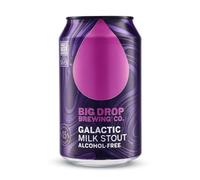 Big Drop Galactic Milk Stout 0.5% ABV - Alcohol Free Craft Stout 12 x 330ml Cans - Naturally Brewed Rich & Velvety Flavour - Low Calorie, Vegetarian Beer