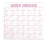 Big Dry Erase Wall Calendar 2026 Full Year 12 Month Overview 4ft x 3ft Size with Color Coding System for Family Planning Goal Achievement and Home Office Organization(Pink)