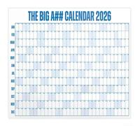 Big Dry Erase Wall Calendar 2026, Full Year 12 Month Overview, Full Year Overview with Color Coded Labels, Big Calendar 2026 for Family Planning Goal Achievement and Home Office Organization (Blue)