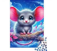 Big Eared Mouse Jigsaw Puzzle for Adults 1000 Piece Jigsaw Puzzle Night Sky Relaxation Gift for Home 70x50cm/1000pcs