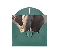 Big ears Elephant Holiday Cards | Double Sided Glitter Cardstock | Christmas, Birthday, Valentine's Day, Wedding & Party Invitations | Envelopes Included