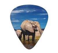 Big Ears Elephant Print Guitar Picks,12 Pack Guitar Plectrums Thin, For Bass Electric Acoustic Guitars Ukulele
