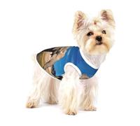 Big Ears Elephant Print Small Dog Clothes Pet Vest, Soft Cotton Sleeveless T-Shirts Breathable Pet Tank Top Apparel For Puppies And Cats