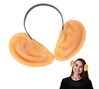 Big Ears on Headband,Fake Pig Ears Headband,PVC Plastic Easy Clean Funny Novelty Accessory,for Kid Adult Boy Girl Family Gatherings Group Costume Cosplay Halloween Christmas Party Props Fancy Dress