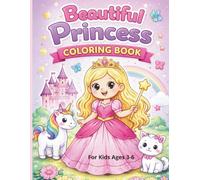 Big & Easy Beautiful Princess Coloring Book for Kids Ages 3-6: Cute and Simple Princess Coloring Pages with Dresses, Castles and Magical Scenes for Toddlers and Preschool Kids