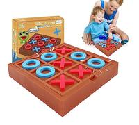 Big Eat Small Tic Tac Toe Game Set, 2 Players - Blue and Red Gobblet Gobblers Board Game Surprise. Classic Tic Tac Toe Family Game for Home Decor. (Style B)
