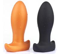 Big Egg Plug Anal Sex Toys Can Strapon Anal Dildo for Gay Soft Silicone Buttplug Anal Stimulation Massage Smooth Dildo Black Fist Plug Black XL