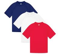 BIG ELEPHANT 3 Pack Kids Short Sleeve Rash Guard Shirt UPF 50+ Protection Swimwear Quick Dry Swim Tee Youth Rashguard