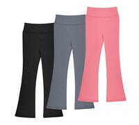 BIG ELEPHANT Girls Flare Leggings Kids Bell Bottoms High Waisted Bootcut Yoga Dance Flared Pants