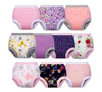 BIG ELEPHANT Potty Training Underwear - 10 Pack, 100% Cotton Absorbent Unisex Toddler Pee Pants for Boys Girls Pink