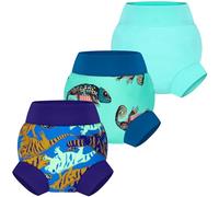 BIG ELEPHANT Reusable Baby Swim Diapers - 3 Pack for Boys - Adjustable, Easy to Wash, Soft & Waterproof, 12-24 Months