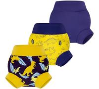 BIG ELEPHANT Reusable Baby Swim Diapers - Adjustable, Easy-Wash Swimming Diaper 3pcs - Soft, Breathable, Waterproof Swim Wear for Boys, 12-24 Months