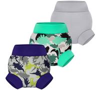 BIG ELEPHANT Reusable Baby Swim Diapers - Adjustable, Easy-Wash Swimming Diaper 3pcs - Soft, Breathable, Waterproof Swim Wear for Boys, 12-24 Months