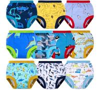 BIG ELEPHANT Toddler Training Pants, Soft Cotton Absorbent Training Underwear for Baby Boys & Girls
