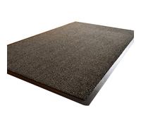 Big Extra Large Barrier Mat Rubber Edged Heavy Duty Non Slip Kitchen Entrance Hall Runner Rug Mat Grey and Black 6X4FT